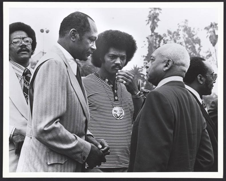 Los Angeles City Councilman Tom Bradley, Rev. Jesse Jackson, and Norman O. Houston-1969