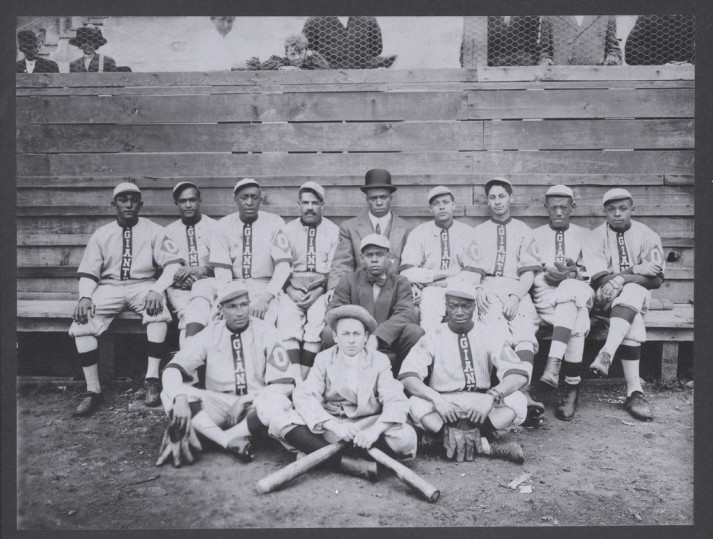 Norman O. Houston, pictured at far right, with his teammates from the Shasta Giants baseball team